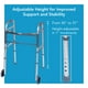 thumbnail image 3 of Andador plegable Carex con ruedas para personas mayores, andador médico portátil con altura ajustable, 30-37 pulgadas, ayuda de movilidad para adultos, ancianos y personas con discapacidad, plegable,, 3 of 5