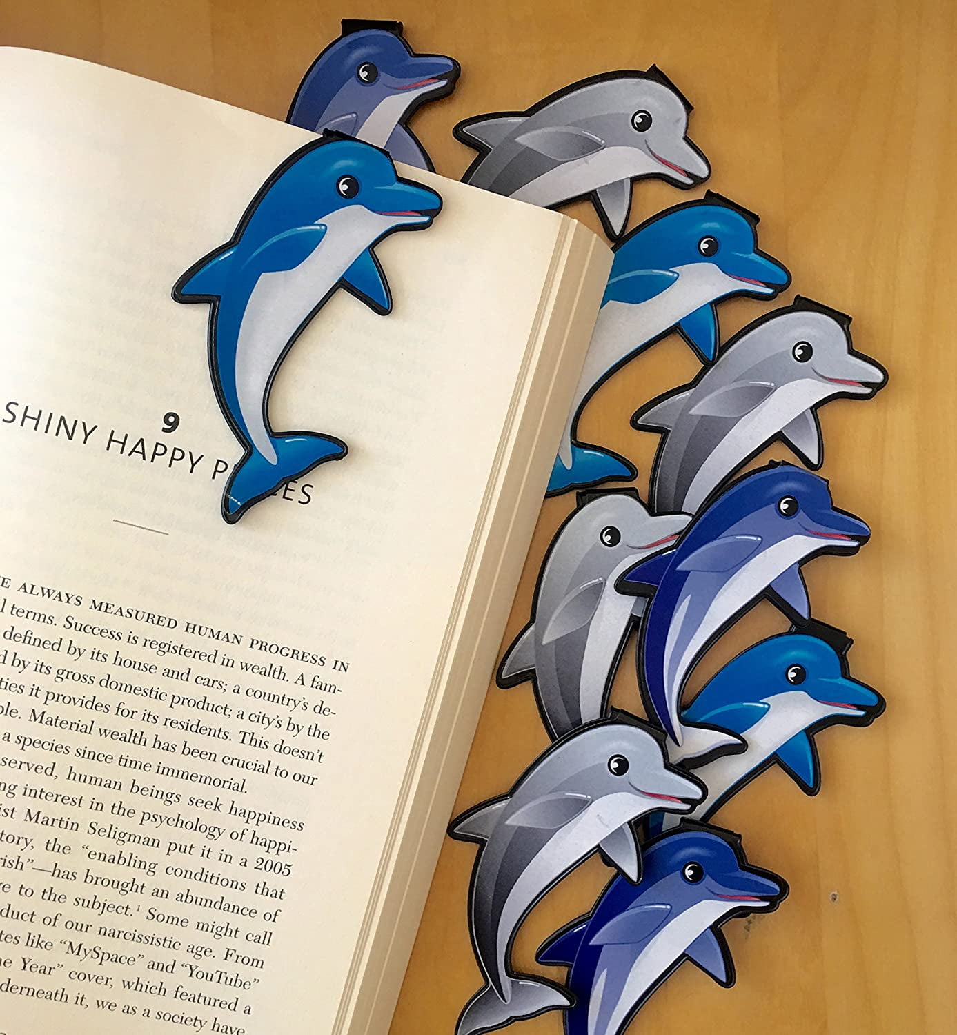 DOLPHIN Bookmarks (Set of 10) Bookmarks for kids, teens & children of
