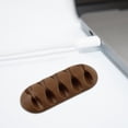 thumbnail image 4 of QualitChoice Silicone USB Cable Organizer Cable Winder Desktop Tidy Management Clips Cable Holder for Mouse Headphone Wire Organizer coffee 1Set, 4 of 6