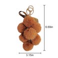 thumbnail image 4 of Coofit Faux Fur Ball Keychain Bowknot Grape Design Pom Pom Ball Charm Purse Pendant, 4 of 6