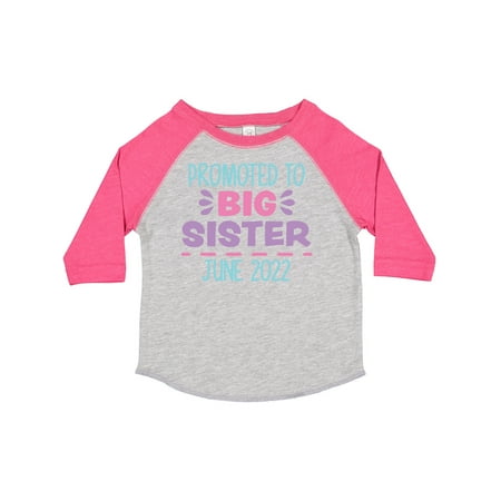 

Inktastic Promoted to Big Sister June 2022 Gift Toddler Toddler Girl T-Shirt