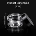 thumbnail image 2 of Lsupdaol 4 Pieces Round Wide-mouth Leak Proof Plastic Container Jars with Lids for Travel Storage Makeup Beauty Products Face Creams Oils Salves Ointments DIY Making(4 Ounce,Black), 2 of 12