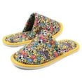thumbnail image 2 of Chochili Women Minion Home Slippers Yellow Blue Lightweight Silent Walk Size 7 to 8, 2 of 3