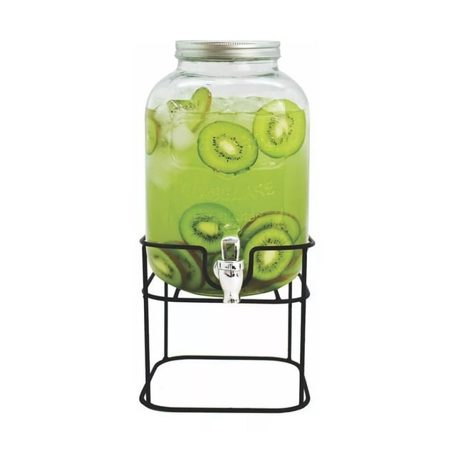 Dispensador de bebidas Vittori 5 Lt Vitrolero de Vidrio Vintage Con Tapa