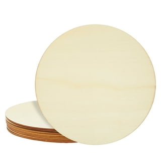 30 Pieces 4 Inch Unfinished Round Wood Discs for Crafts Wooden Cutout Tiles Wood  Circles Round Slices Painting and Christmas -  Israel