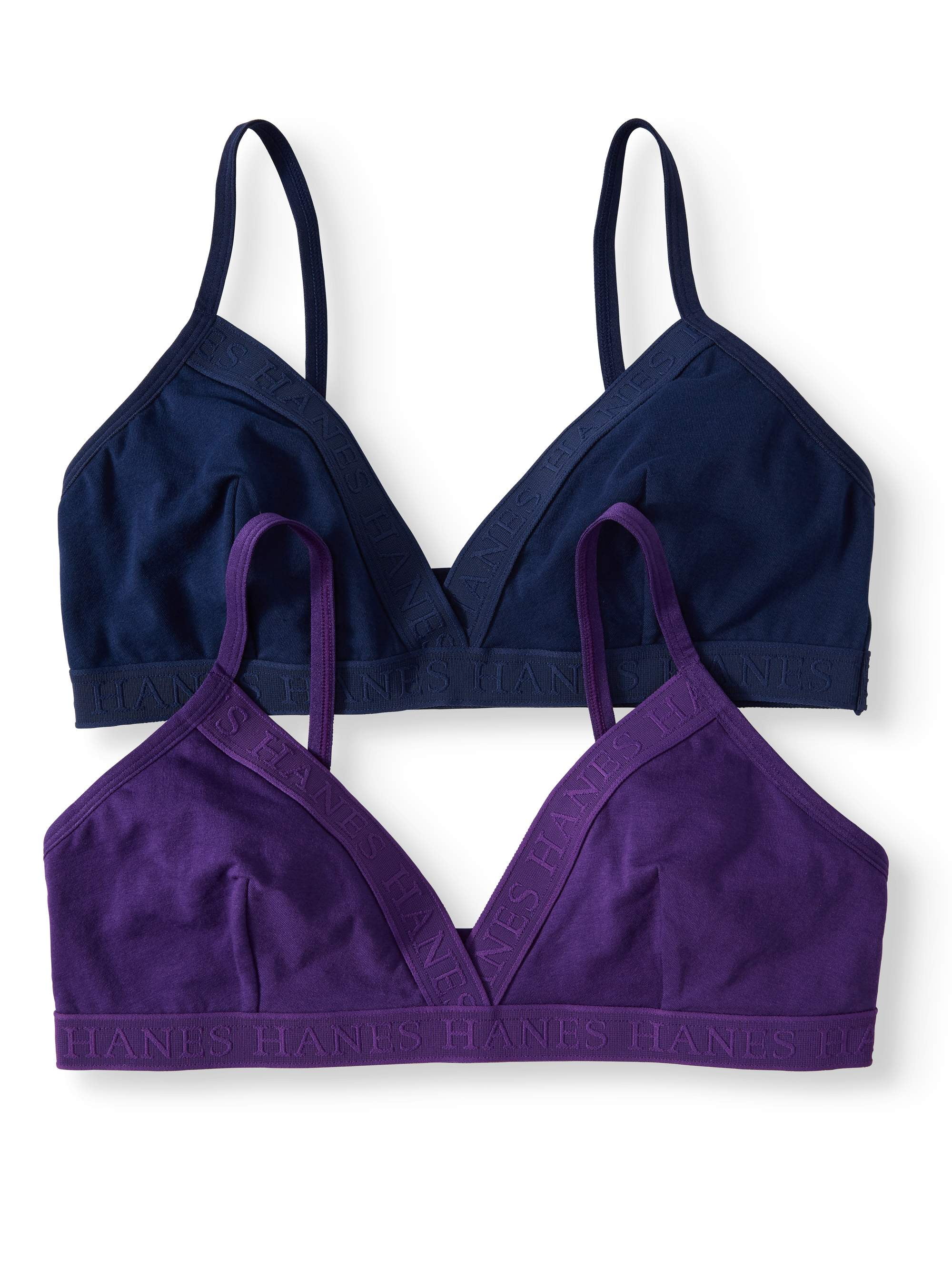 Hanes - Hanes Women's Triangle Bra with Comfortflex Fit, 2-Pack ...