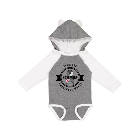 

Inktastic Diabetes Awareness Month November Gift Baby Boy or Baby Girl Long Sleeve Bodysuit
