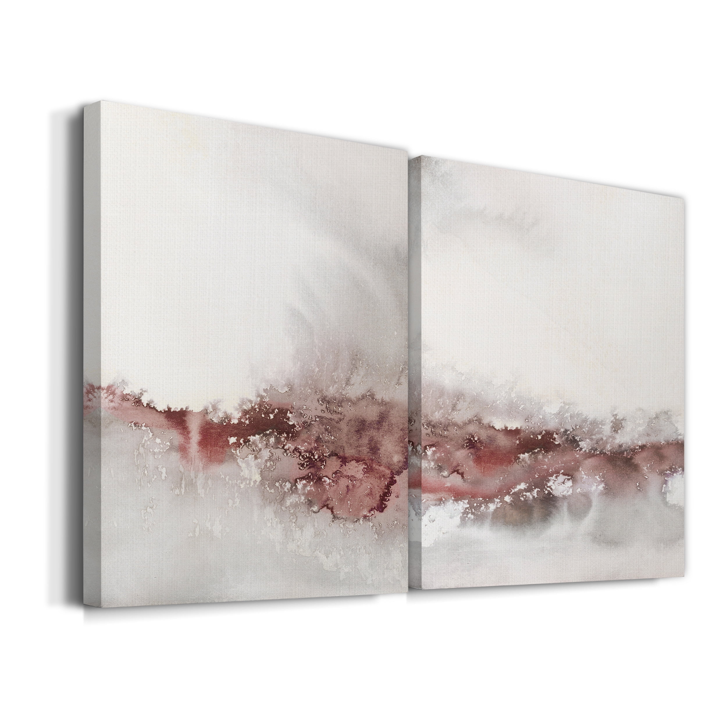 Soft Waves I Premium Gallery Wrapped Canvas - Ready to Hang - Set of 2 - 18 x 27 Each