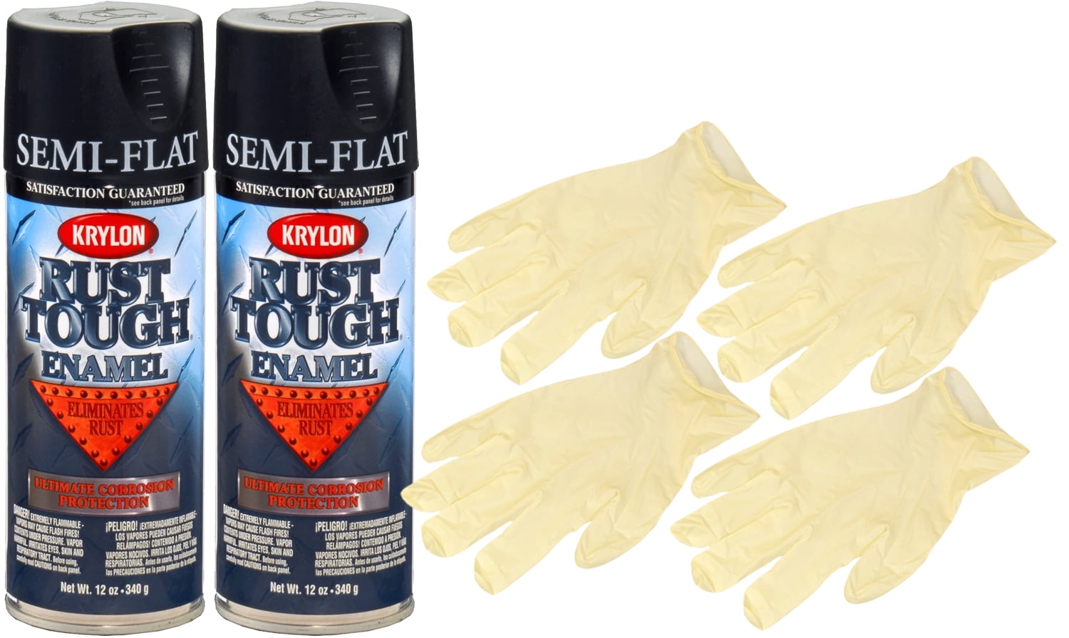 Krylon RTA9203 'Rust Tough' SemiFlat Black Rust Preventive Enamel (12