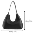 thumbnail image 2 of Bolso de hombro de PU para mujer Bolso de moda para axila Bolso cruzado con cremallera (Negro), 2 of 9