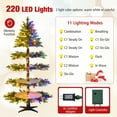 thumbnail image 6 of Costway 6.4 FT Rotating Christmas Tree with Display Shelves 280 Branch Tips 220 LED Lights, 6 of 10
