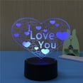 thumbnail image 2 of Lámpara 3D con forma de corazón, luces LED multicolor, luz nocturna táctil USB, lámpara de mesa para pareja, noche romántica, San Valentín, Día de la Madre, Día del Padre, regalo, 2 of 3