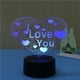 thumbnail image 2 of Lámpara 3D con forma de corazón, luces LED multicolor, luz nocturna táctil USB, lámpara de mesa para pareja, noche romántica, San Valentín, Día de la Madre, Día del Padre, regalo, 2 of 3