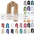 thumbnail image 3 of MGDXOX Shimmer Metallic Scarf with Fringe for Women Evening Party Dress Wrap Soft Lightweight Long Scarf Elegant Formal Event Accessory Gift Orange Free Size, 3 of 4