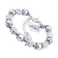 thumbnail image 3 of Guardurnaity Joyas Con cuentas Cadenas en forma de corazón Vidrio hecho a mano Elegante Amistad Brazalete Buena elasticidad para boda Ropa, zapatos y accesorios Miscelánea Blanco Guardurnaity AP009545-02, 3 of 6