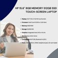 thumbnail image 2 of HP 15.6" Touch-Screen Laptop, Intel Core i5, 8GB Memory, 512GB SSD (NaSilver), 2 of 10