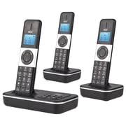 Bisofice landline,Lines Screen Display 3 Lines Screen Batteries Support 16 landline Caller Call Conference LCD 3 Lines Display Batteries Support Call 1.6 inch D1002 TAM-T 3-Handset 16 Office