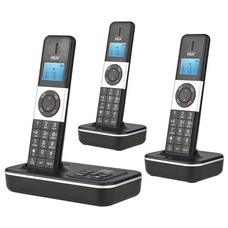 Bisofice landline,Lines Screen Display 3 Lines Screen Batteries Support 16 landline Caller Call Conference LCD 3 Lines Display Batteries Support Call 1.6 inch D1002 TAM-T 3-Handset 16 Office