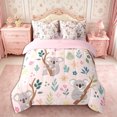 thumbnail image 3 of Manfei Cartoon Koala 7-Piece Twin Bedding,Floral Animal Bedding Comforter Set,Reversible, 3 of 6