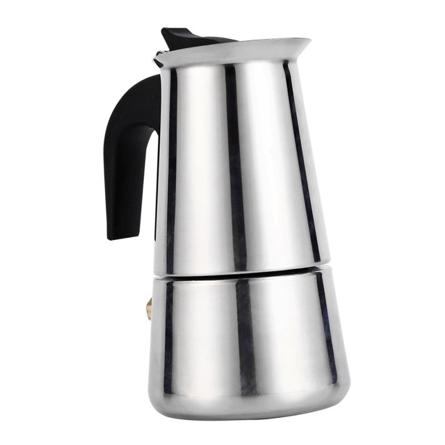 Moka Pot, Cafetera, Cafetera Moka Pot De Acero Inoxidable Con Diseño De Ergonómico