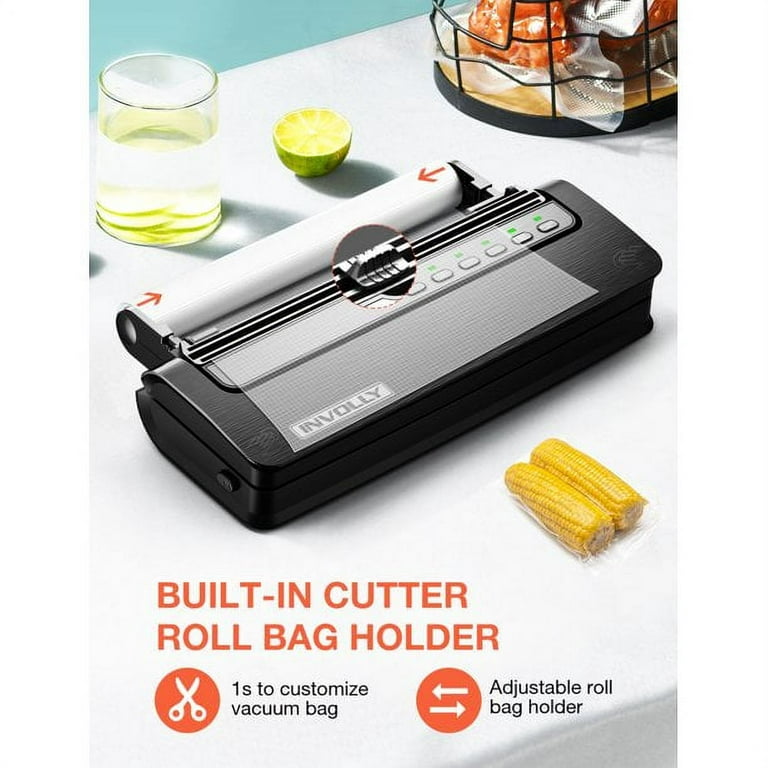 Automatic Food Sealer Vacuum Sealer Machine Built-In Cutter