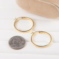 thumbnail image 6 of Lancharmed Gold Plated Earrings for Womens,Round Earring Sister Birthday Gifts, 6 of 7