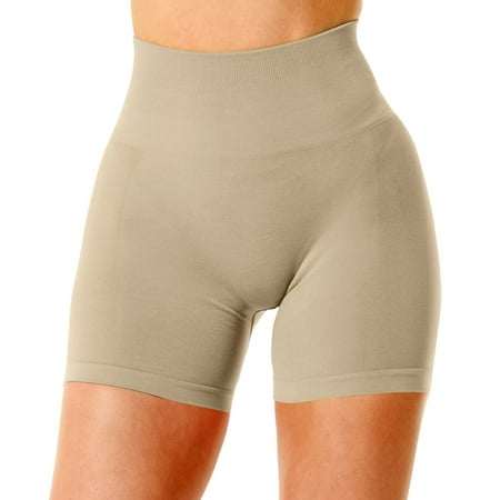 HCNTES Women Cheeky Bikini Bottom Brazilian High Cut Swim Bottom Low Rise Bathing Suit Bottom M Khaki