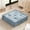 Aqua, variant on Chenille Square Floor Pillow Cushion, 20x20 Inch Tufted Floor Cushion with Scalloped Edge, Soft Polyester Filled Seating Pillow for Living Room Bedroom Reading Nook, Charcoal