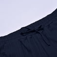 thumbnail image 6 of MDUKONU Men's Big and Tall Cotton Linen Pants Wide Leg Hiking Wear Navy L, 6 of 7