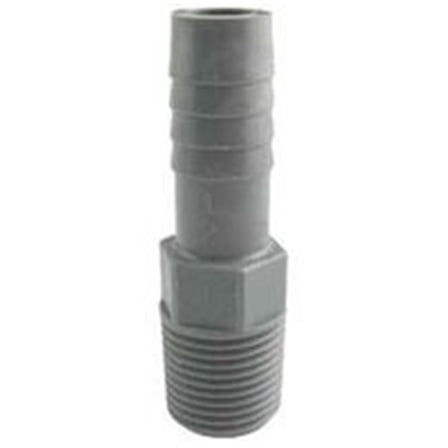 0.75 in. Nominal Boshart Pipe Adapter, Gray - Polyethylene