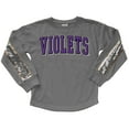 thumbnail image 2 of Girls Youth Gameday Couture  Gray NYU Violets Guess Who's Back Long Sleeve T-Shirt, 2 of 3