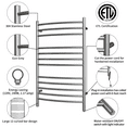 thumbnail image 6 of HEATGENE Towel Warmer Wall Mount Electric Plug-in/Hardwired Heated Towel Rack Gun Grey, 6 of 6