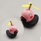 thumbnail image 1 of casco cuerno luz pequeño pato negro con balsa de bambú ligero accesorios de coche de la motocicleta, 1 of 4