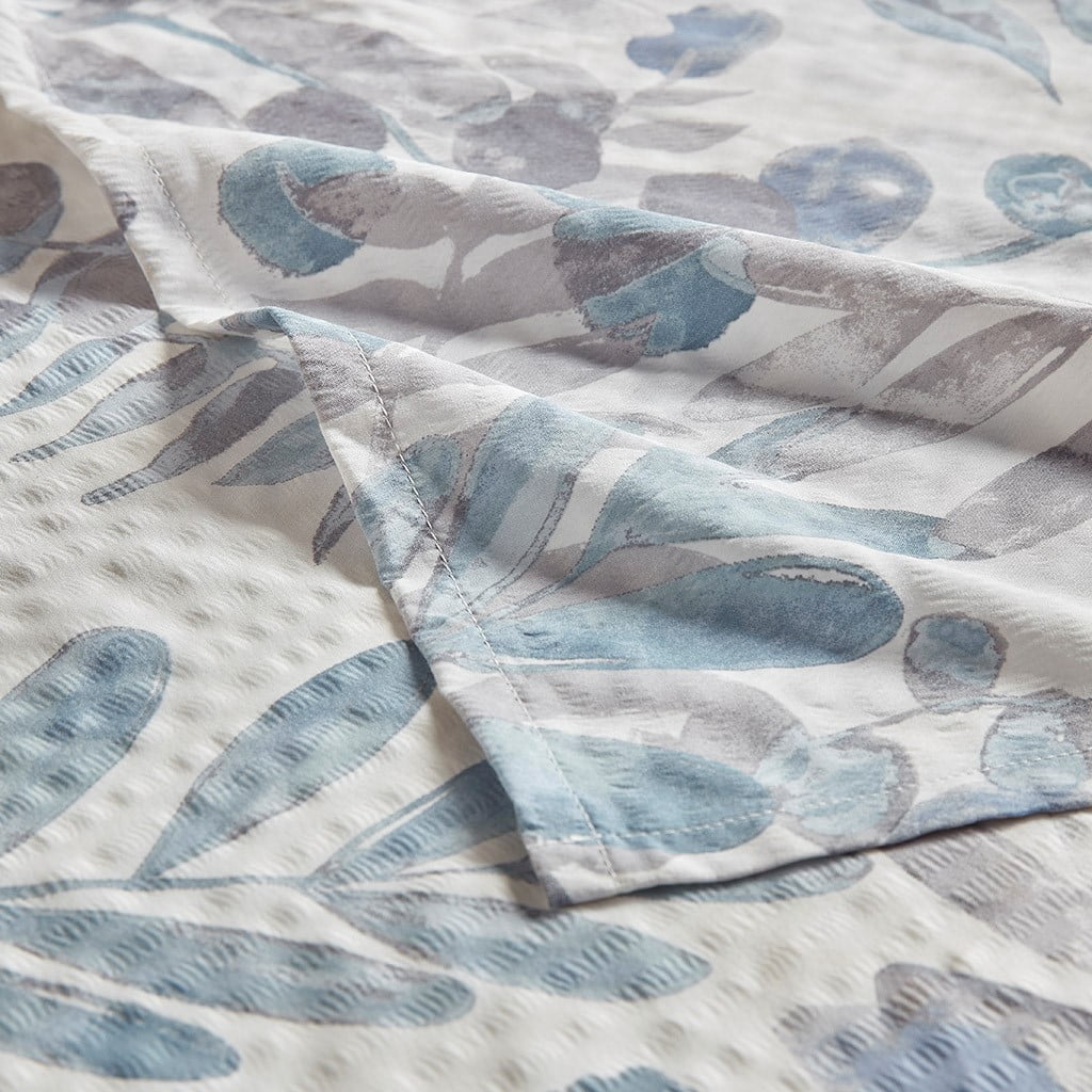 Euroco Printed Seersucker Shower Curtain