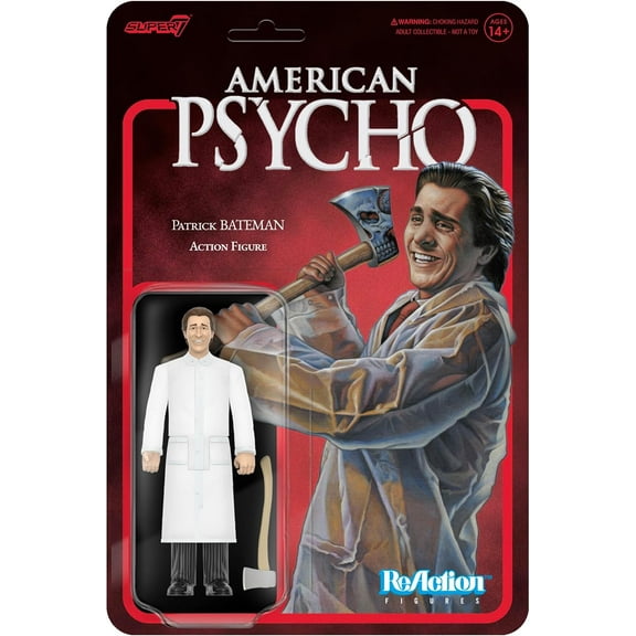American Psycho Reaction Figures Wave 1 Patrick Bateman Raincoat Figure Super7