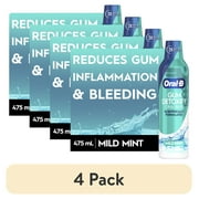 (4 pack) Oral-B Gum Detoxify Mouthwash Oral Rinse, Mild Mint Flavor, 16 fl oz