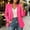 Hot Pink, variant on Womens Open-Front Collarless Blazer, Long Sleeve Loose Fit Solid Color Suit Jacket, Casual Lightweight Outerwear For All Seasons(Pink,L)