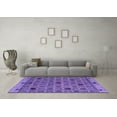 thumbnail image 3 of Ahgly Company Indoor Round Abstract Purple Modern Area Rugs, 6' Round, 3 of 4