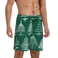 thumbnail image 2 of Easygdp Christmas Trees Men's Short Pajama Pants, Sleep Shorts, Household Pants, Casual Pants with Pockets - Small, 2 of 9