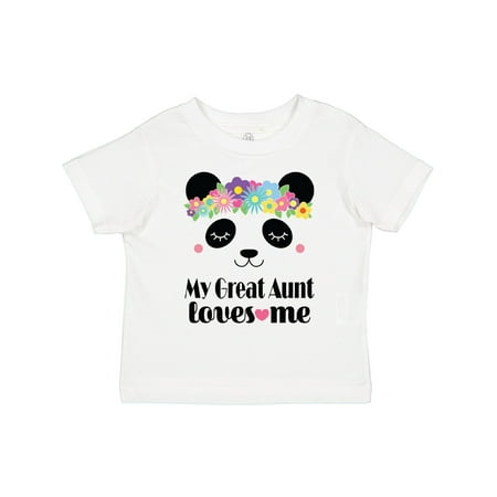 

Inktastic My Great Aunt Loves Me Panda Gift Toddler Toddler Girl T-Shirt