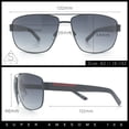 thumbnail image 3 of Mens Luxurious Euro Gentlemanly Rectangle Agent Metal Rim Sunglasses Gunmetal - Green, 3 of 8