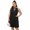Black, variant on Womens Plus Size Cutout Round Neck Sleeveless Dress with Sheer Panel 95% Polyester and 5% Spandex Fabric Elegant Stretch
