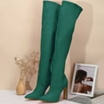 thumbnail image 4 of Mostsola Suede Knee High Boots Women Pointed Toe Stiletto Suede Long Tall Thigh High Boots, 4 of 9