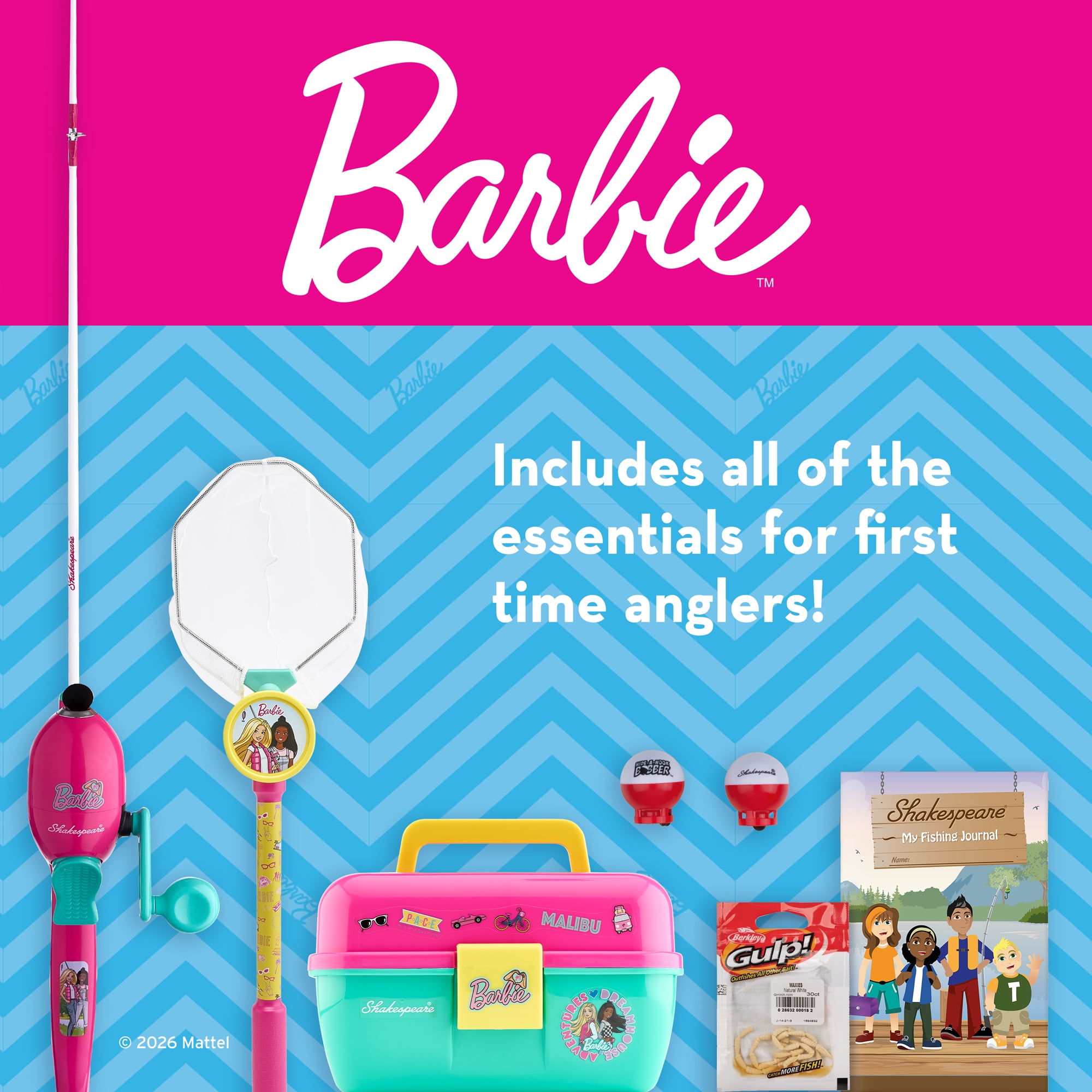 Shakespeare Mattel Barbie Beginner Fishing Kit