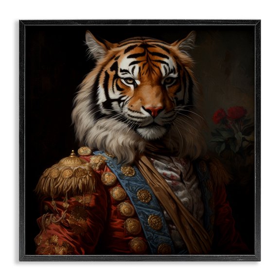 Stupell Industries Noble Tiger Transformation Black Framed Giclee Art, design by Lazar Studio