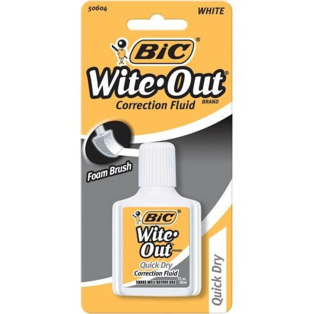 Wite-Out Quick Dry Correction Fluid, 20 ml Bottle, White, 1/Dozen by BIC