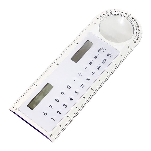 Calculatrices Grand Écran 3-en-1 10Cm Règle Solaire Calculatrice Multifonction Grand Écran Mini Règle de Carte Solaire Calculatrice