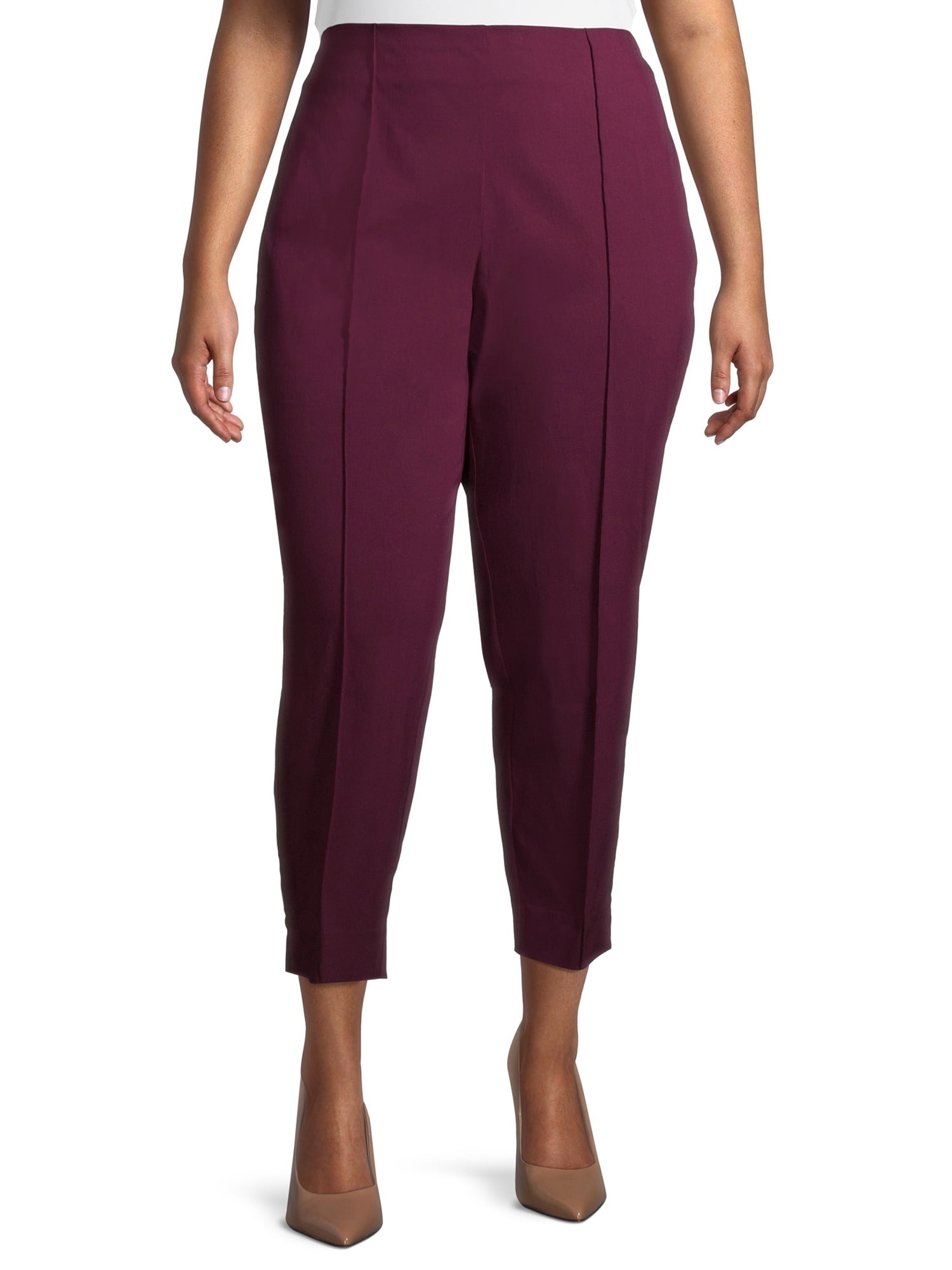 plus size skinny leg dress pants
