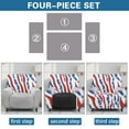 thumbnail image 5 of SCRAWLGOD American Flag Zebra Print Recliner Chair Covers Lazyboy Recliner Cover 4 Piece Stretch Recliner Slipcovers Sofa Covers Washable Furniture Protector with Elastic Bottom for Dog, 5 of 7