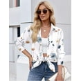 thumbnail image 6 of Zeagoo Button Down Shirts for Women Floral Blouses Business Casual Long Sleeve Shirts Dressy Printed Spring Fall Clothing, 6 of 8